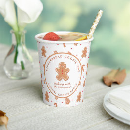 Gingerbrood Cookie-kerstbakkerij Papercup Papieren Bekers