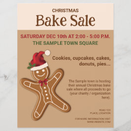 Gingerbrood Cookie-kerstboomverkoop Flyer