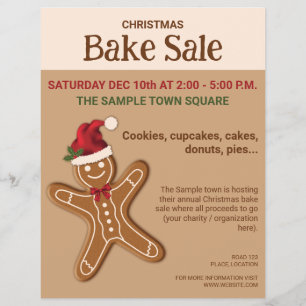 Gingerbrood Cookie-kerstboomverkoop Flyer
