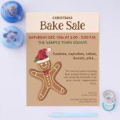 Gingerbrood Cookie-kerstboomverkoop Flyer (Enkel)