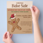 Gingerbrood Cookie-kerstboomverkoop Flyer (Hand)