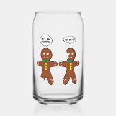 Gingerbrood Cookie-kerstHumor Blikvorm Glas (Voorkant)