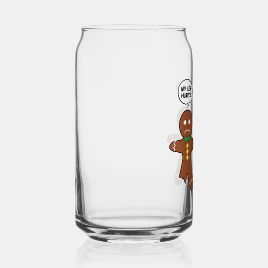 Gingerbrood Cookie-kerstHumor Blikvorm Glas (Rechts)