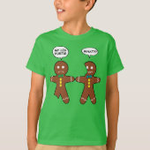 GingerBrood Cookie-kerstHumor Donkergroen T-shirt (Voorkant)