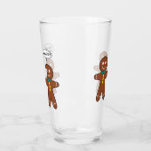 Gingerbrood Cookie-kerstHumor Glas (Links)