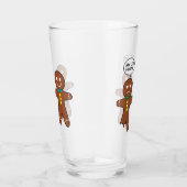 Gingerbrood Cookie-kerstHumor Glas (Rechts)