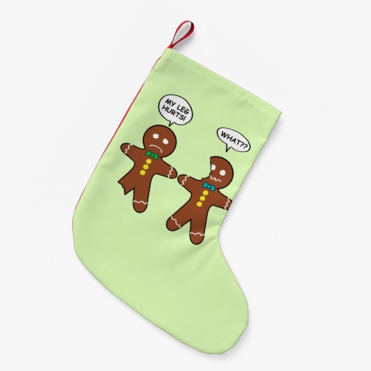 Gingerbrood Cookie-kerstHumor Kleine Kerstsok (Voorkant (Hangend))