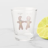 Gingerbrood Cookie-kerstHumor Shot Glas (Achterkant)