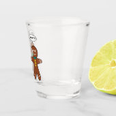 Gingerbrood Cookie-kerstHumor Shot Glas (Rechts)