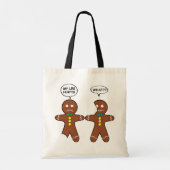 Gingerbrood Cookie-kerstHumor Tote Bag (Achterkant)