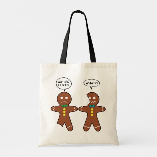 Gingerbrood Cookie-kerstHumor Tote Bag (Achterkant)