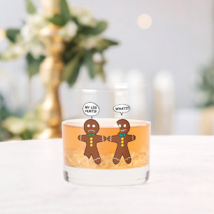 Gingerbrood Cookie-kerstHumor Whisky Glas