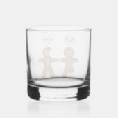 Gingerbrood Cookie-kerstHumor Whisky Glas (Achterkant)