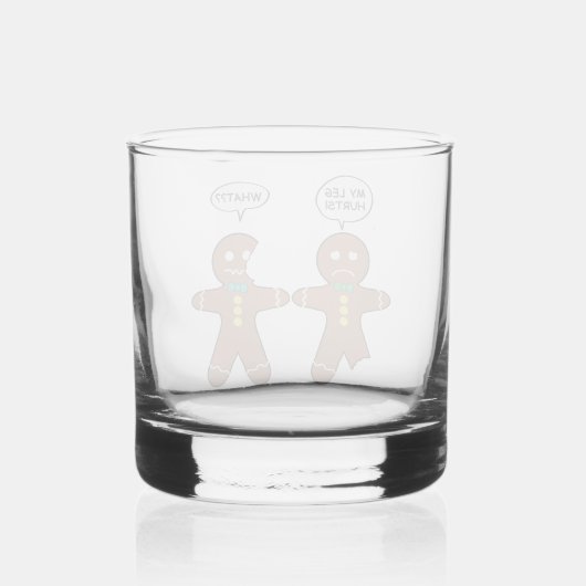 Gingerbrood Cookie-kerstHumor Whisky Glas (Achterkant)