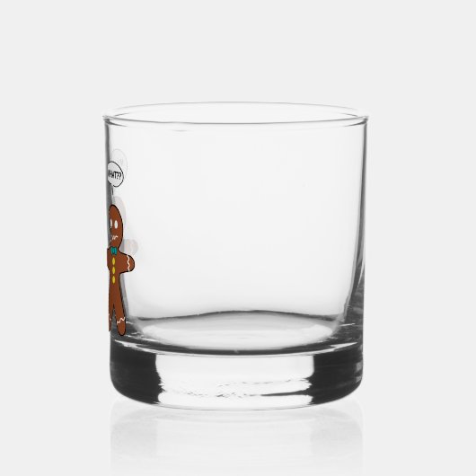 Gingerbrood Cookie-kerstHumor Whisky Glas (Links)