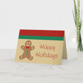 Gingerbrood Cookie-kerstkaarten Feestdagen Kaart