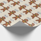 Gingerbrood Cookie Kerstmis Cadeaupapier (Hoek)