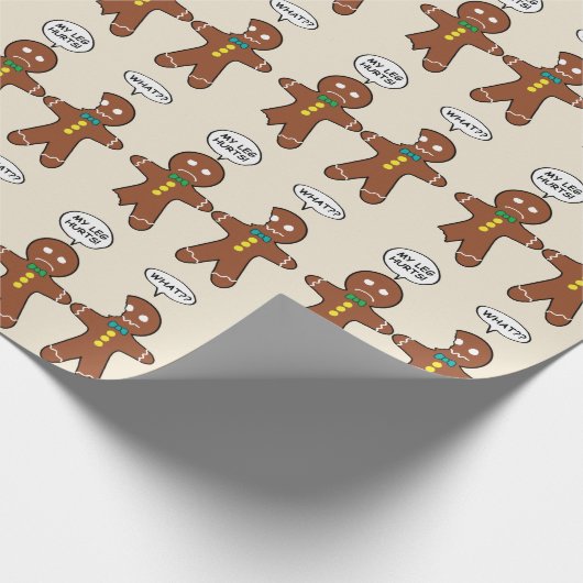 Gingerbrood Cookie Kerstmis Cadeaupapier (Hoek)