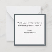 GingerBrood Cookie Kerstmis Dank je Notitiekaartje (Achterkant)