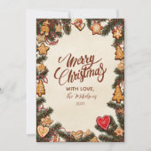 Gingerbrood Cookie Kerstmis Feestdagenkaart (Voorkant)