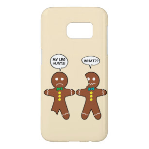Gingerbrood Cookie Kerstmis Humor Brown Samsung Galaxy S7 Hoesje