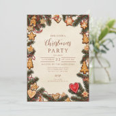 Gingerbrood Cookie Kerstmis Kaart (Staand voorkant)