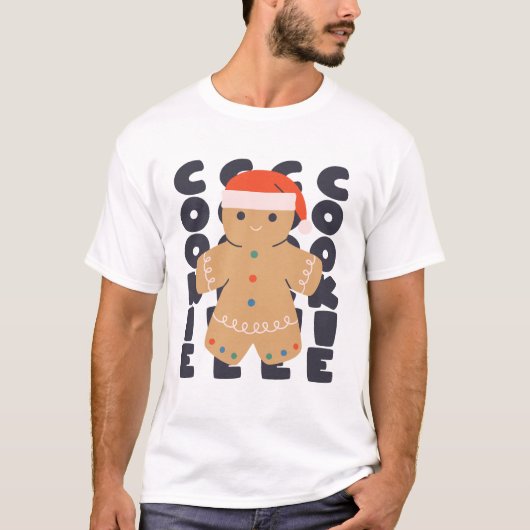 Gingerbrood Cookie Kerstmis T-shirt (Voorkant)