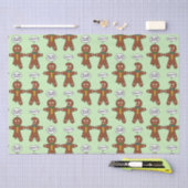 Gingerbrood Cookie Kerstmis Tissuepapier (Craft)