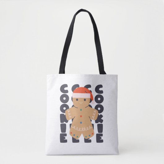 Gingerbrood Cookie Kerstmis Tote Bag (Voorkant)