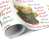 Gingerbrood Cookie Letter uit Kerstmis Cadeaupapier (Rol Hoek)