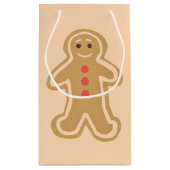 Gingerbrood Cookie Light Cream Glossy Gift Bag Klein Cadeauzakje (Achterkant)