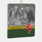 Gingerbrood Cookie Man Candy Cane Holiday Foto Keramisch Ornament (Rechts)