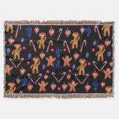 Gingerbrood Cookie-Man en feestdag Deken (Voorkant)