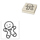 Gingerbrood Cookie Man Kerstmis Rubber Stempel (Gestempeld)