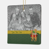 Gingerbrood Cookie Mannen Holiday Foto Keramisch Ornament (Links)