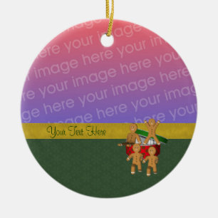 GingerBrood Cookie Mannen Holiday Foto Ornament