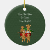 GingerBrood Cookie Mannen Holiday Foto Ornament (Achterkant)