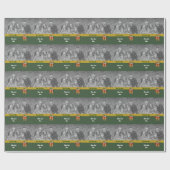 Gingerbrood Cookie Mannen Holiday Fotosjabloon Cadeaupapier (Vlak)