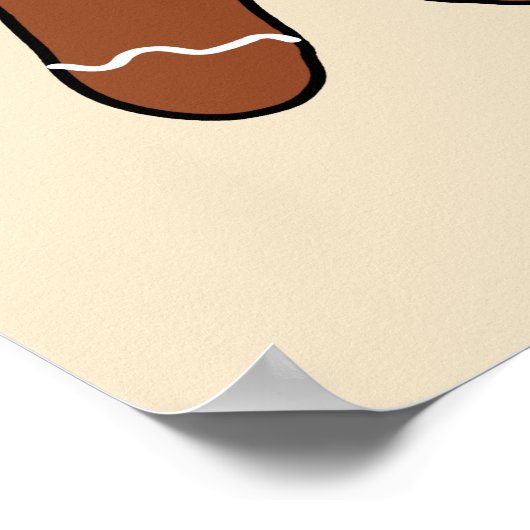 Gingerbrood Cookie Mijn been Hurts Kerstmis Poster (Hoek)