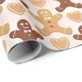 Gingerbrood Cookie Pattern Cadeaupapier (Rol Hoek)