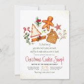 Gingerbrood Cookie Red Pset-kerstkoekjeswisselaar Kaart (Voorkant)