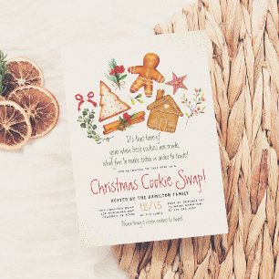 Gingerbrood Cookie Red Pset-kerstkoekjeswisselaar Kaart