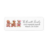  Gingerbrood Cookie Return Address Labels (Voorkant)