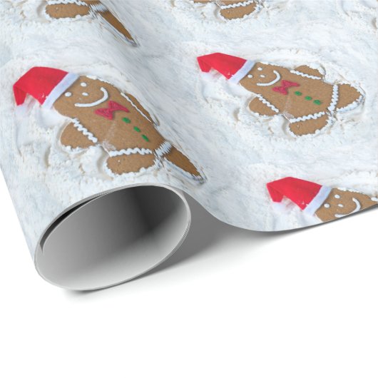 Gingerbrood Cookie Snow Angel Cadeaupapier (Rol Hoek)