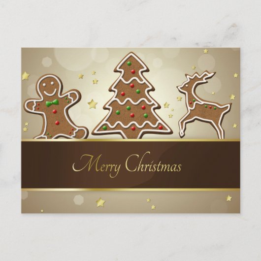 GingerBrood Cookies Briefkaart (Voorkant)