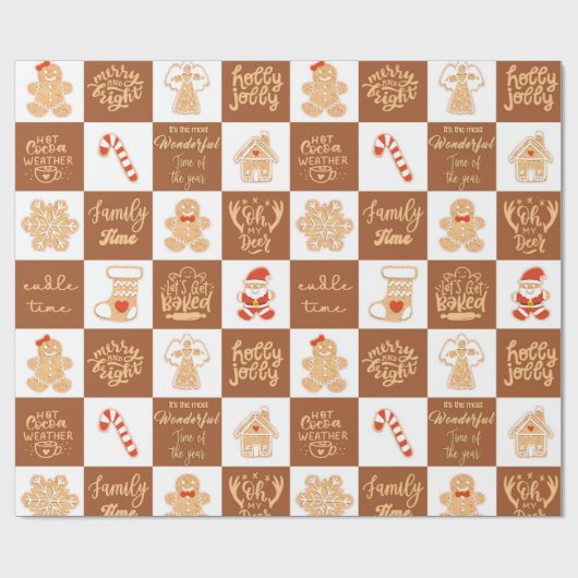 GingerBrood Cookies Cadeaupapier (Vlak)