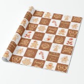 GingerBrood Cookies Cadeaupapier (Uitgerold)