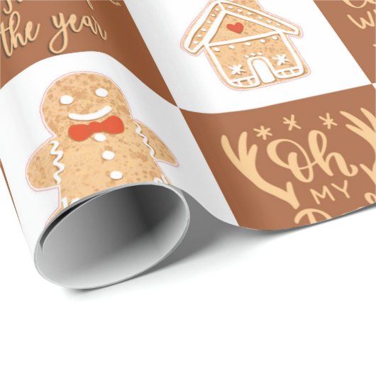 GingerBrood Cookies Cadeaupapier (Rol Hoek)