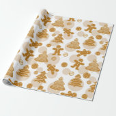 GingerBrood Cookies Cadeaupapier (Uitgerold)