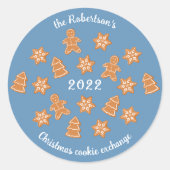 Gingerbrood Cookies Classic Round Sticker (Voorkant)